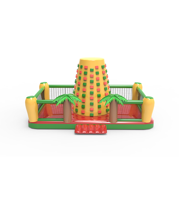 팽창식 암벽 등반: 재미있는 야외 어드벤처 놀이터 열대 야자수